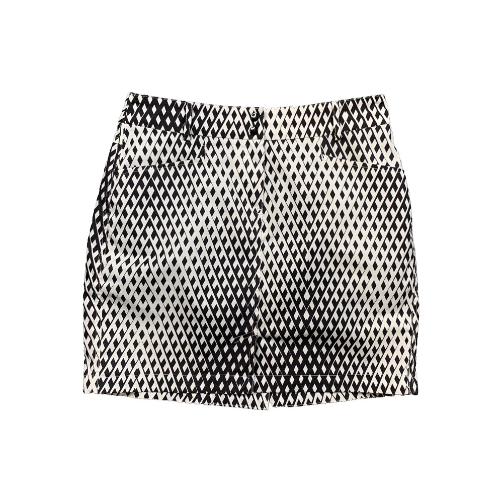 GGblue Skort Womens 4 White Black Luxe Sport Snap Buttons Built In Short Golf